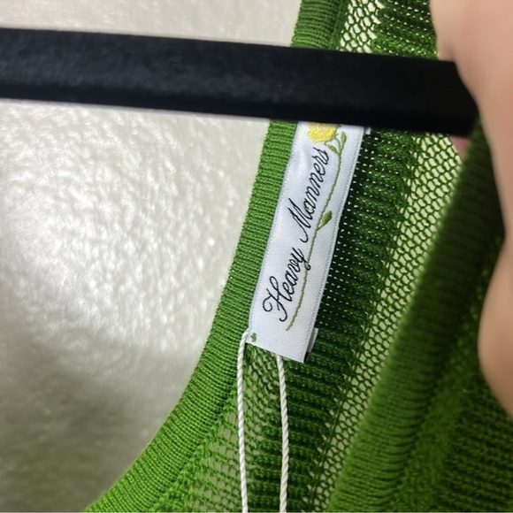 HEAVY MANNERS 'Money Green' Little Miss Cozy Knit Top - Picture 8 of 11